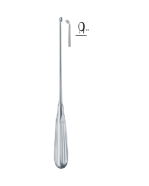 x =5.2 mm,Curved 250mm 25cm BONE SURGERY- Bone Curettes