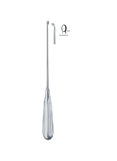 X =6.8 Mm,Curved 250Mm 25Cm Bone Surgery- Bone Curettes