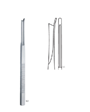 SILVER straight 180mm 18cm BONE SURGERY - Chisels, Osteotomes for Rhinoplastic