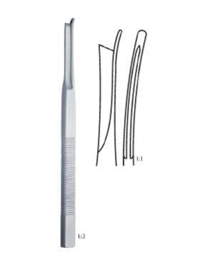 SILVER left 180mm 18cm BONE SURGERY - Chisels, Osteotomes for Rhinoplastic