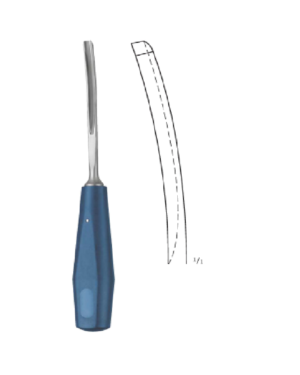 LEXER x =5 mm, gouge curved 250mm 25cm BONE SURGERY- BONE CHISELS AND GOUGES