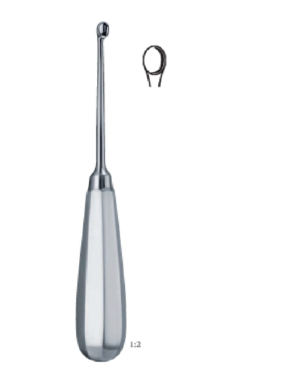 HALLE flexible 210mm 21cm BONE SURGERY- Bone Curettes