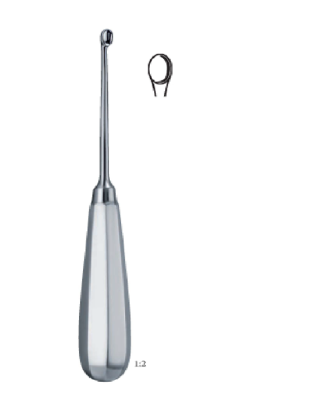 Halle Flexible 210Mm 21Cm Bone Surgery- Bone Curettes