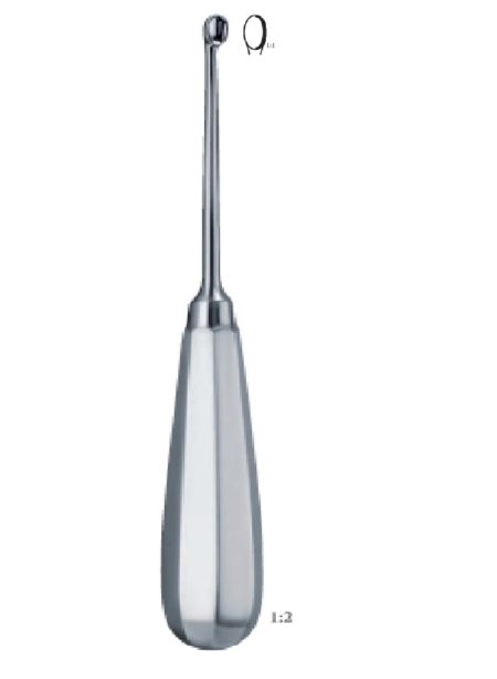 Halle Flexible 210Mm 21Cm Bone Surgery- Bone Curettes