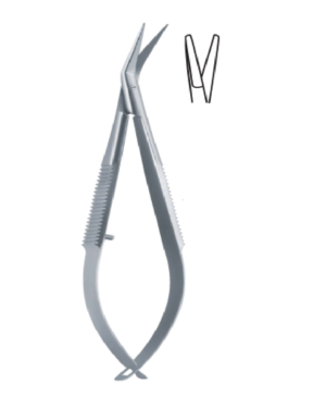 Noyes angulated, blunt-blunt 120mm 12cm Micro scissors